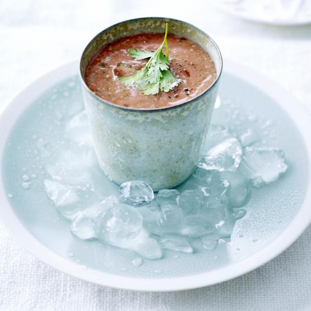 Gaspacho tomates-avocat